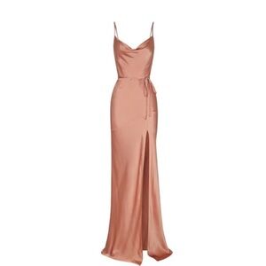Shona Joy La Lune Bias Cowl Maxi Dress - Rosé